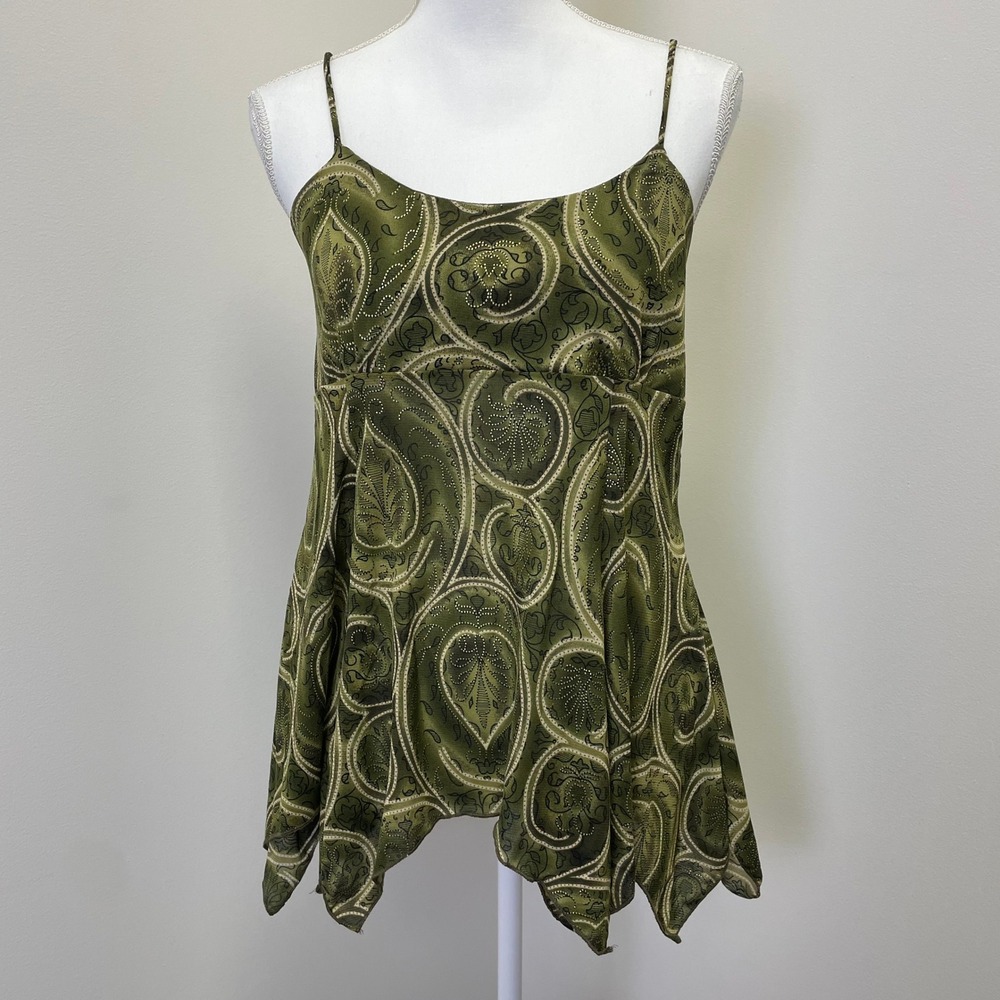 MKM Designs Y2K Fairy BabyDoll Paisley Handkerchief Hem  Top Small Whimsy
